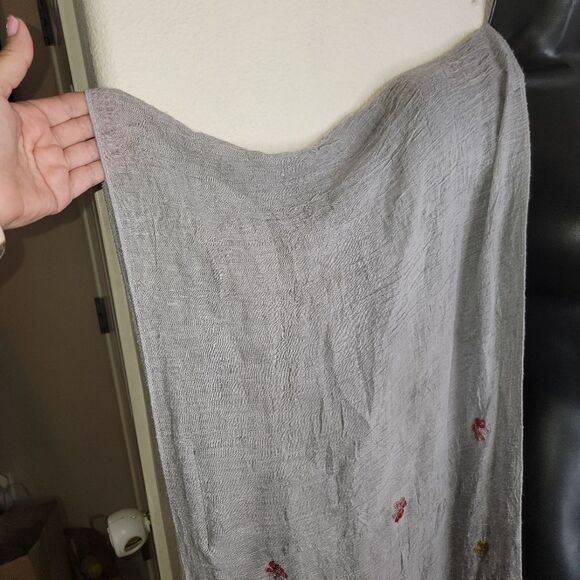 Do Everything In Love Gray Floral Kimono Topper One Size - Picture 3 of 6